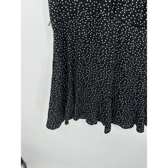 Trixx Dress Women XL Black Flare Polka Dot Whimsigoth Retro Babydoll Mini Skater - Picture 3 of 8